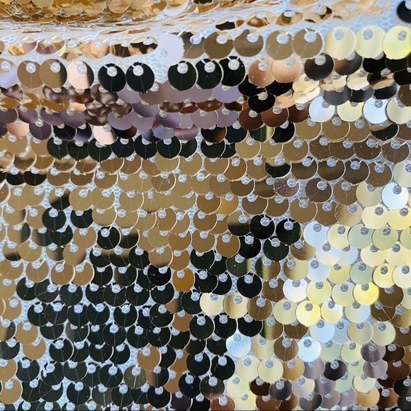 NBD Gold Sequin Long Sleeve Mini Dress XS NEW - Picture 5 of 10